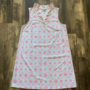 Crown & Ivy pink and green dress